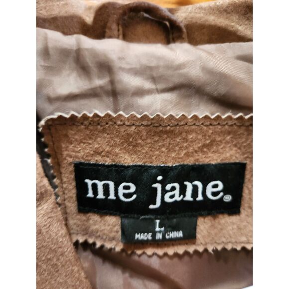 Taupe Suede Button Jacket Sz. Large Western Stitch Detail Country Chic Blazer - Picture 4 of 11